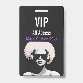Aangepaste VIP All Access Festival Badge