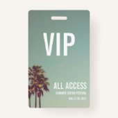 Aangepaste VIP All Access Festival Pass Concern Ba Badge (Achterkant)