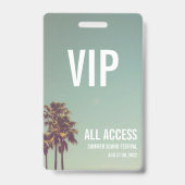 Aangepaste VIP All Access Festivalpas Concert Badg Badge (Achterkant)