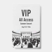 Aangepaste VIP All Access Festivalpas Concert Badg Badge (Achterkant)