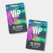 Aangepaste VIP All Access Pas Concert Badge (Voor- en achterkant)