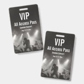 Aangepaste VIP All Access Pas Concert Badge (Voor- en achterkant)