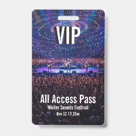 Aangepaste VIP All Access Pas Concert Badge