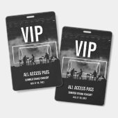 Aangepaste VIP All Access Pas Concert Badge (Voor- en achterkant)