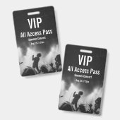 Aangepaste VIP All Access Pas Concert Badge (Voor- en achterkant)