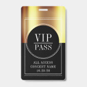 Aangepaste VIP All Access Pas Concert Badge (Achterkant)