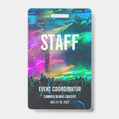 Aangepaste VIP All Access Pas Concert Badge- Perso Badge (Achterkant)