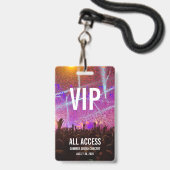 Aangepaste VIP All Access Pass-concert Badge (Achterkant met lanyard)