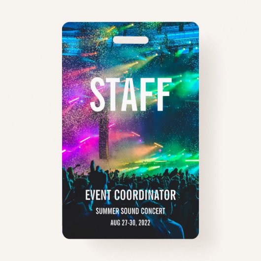 Aangepaste VIP All Access Pass Concert Badge- Pers Badge (Voorkant)