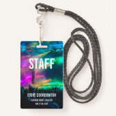 Aangepaste VIP All Access Pass Concert Badge- Pers Badge (Achterkant met draagriem)