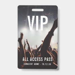 Aangepaste VIP All Access Pass Concert Evenement Badge