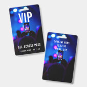 Aangepaste VIP All Access Pass Concert Evenement Badge (Voor- en achterkant)