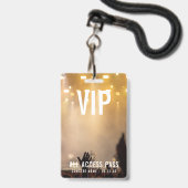 Aangepaste VIP All Access Pass Concert Evenement Badge (Voorzijde met lanyard)
