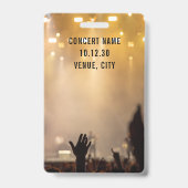 Aangepaste VIP All Access Pass Concert Evenement Badge (Achterkant)