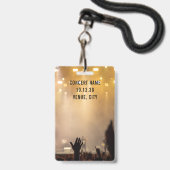 Aangepaste VIP All Access Pass Concert Evenement Badge (Achterkant met lanyard)