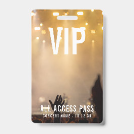 Aangepaste VIP All Access Pass Concert Evenement Badge