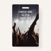 Aangepaste VIP All Access Pass Concert Event Badge (Achterkant)