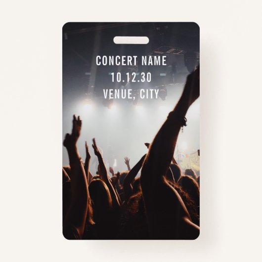 Aangepaste VIP All Access Pass Concert Event Badge (Achterkant)