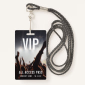 Aangepaste VIP All Access Pass Concert Event Badge (Voorkant met draagriem)