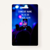 Aangepaste VIP All Access Pass Concert Event Badge (Achterkant)