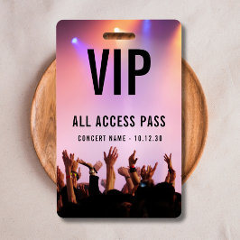 Aangepaste VIP All Access Pass Concert Event Badge
