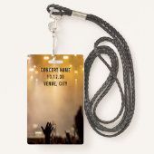 Aangepaste VIP All Access Pass Concert Event Badge (Achterkant met draagriem)
