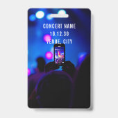 Aangepaste VIP All Access Pass Concert Party Evene Badge (Achterkant)
