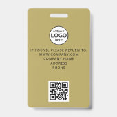 Aangepaste VIP All Access QR Code Event Gouden Bad Badge (Achterkant)