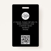 Aangepaste VIP All Access QR Code Event Zwart Marm Badge (Achterkant)