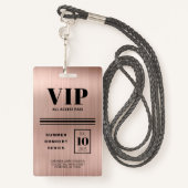 Aangepaste VIP All Access Roos Gold Badge (Achterkant met draagriem)