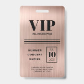 Aangepaste VIP All Access Rose Gold Badge (Achterkant)