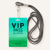 Aangepaste VIP All Access Waterverf Abstract Groen Badge (Voorkant met draagriem)