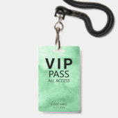 Aangepaste VIP Alle Groene toegangsuitzendingskaar Badge (Voorzijde met lanyard)