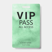 Aangepaste VIP Alle Groene toegangsuitzendingskaar Badge (Voorzijde)