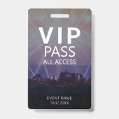 Aangepaste VIP Alle toegangs QR Code Event Badge (Voorzijde)
