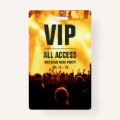 Aangepaste VIP Alle toegangspasjes voor concerten Badge (Achterkant)