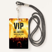 Aangepaste VIP Alle toegangspasjes voor concerten Badge (Achterkant met draagriem)