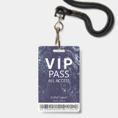 Aangepaste VIP Alle toegangsstreepjescode Logo Bla Badge (Voorzijde met lanyard)