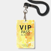 Aangepaste VIP Alles Toegang Waterverf Abstract Ge Badge (Voorzijde met lanyard)