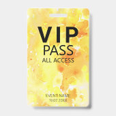 Aangepaste VIP Alles Toegang Waterverf Abstract Ge Badge (Voorzijde)