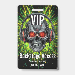 Aangepaste VIP-backstage-toegangs-pas-concert-badg Badge