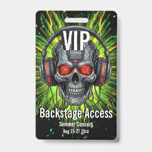 Aangepaste VIP-backstage-toegangs-pas-concert-badg Badge