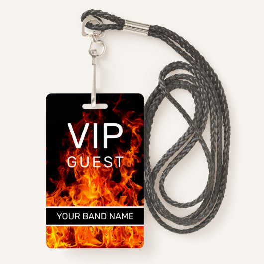 Aangepaste VIP-band voor backstage passerelampje Badge (Voorkant met draagriem)
