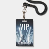 Aangepaste VIP-bedrijfslogo QR-code concert Badge (Voorzijde met lanyard)