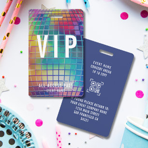 Aangepaste VIP-concert All Access-pas QR-code Disc Badge