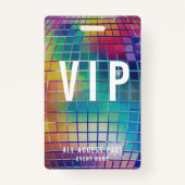 Aangepaste VIP Concert Alle Access Pass QR Code Di Badge (Voorkant)