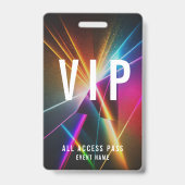 Aangepaste VIP-concert evenement all-access pas QR Badge (Voorzijde)