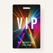 Aangepaste VIP Concert Event All Access Pass QR Co Badge (Voorkant)