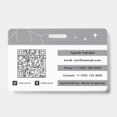 Aangepaste VIP-gala-badge-ID Badge (Achterkant)
