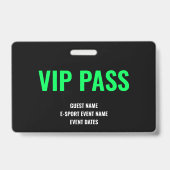 Aangepaste VIP Gast Minimalistische E-Sport Evenem Badge (Voorzijde)